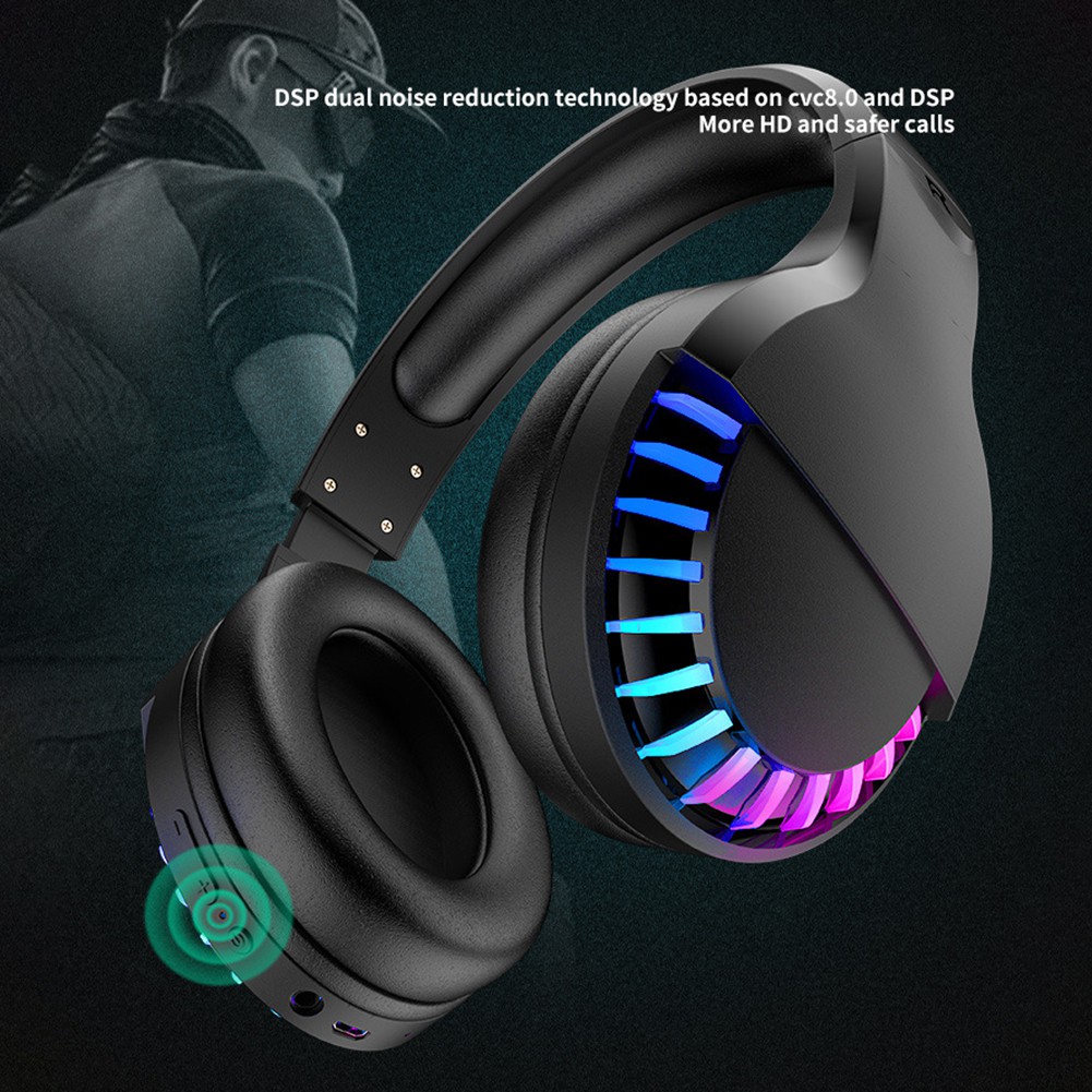 Tai Nghe Chơi Game Hel + Sh33 Bluetooth 5.0 Có Đèn Rgb