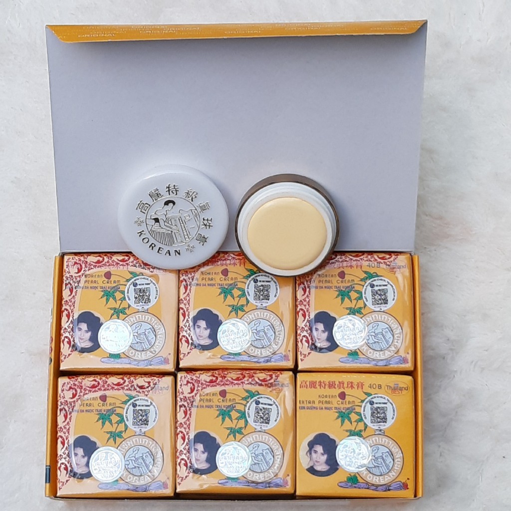 Combo 6 Kem sâm vàng Dưỡng Trắng Ngọc Trai Korean Extra Pearl Cream 5g