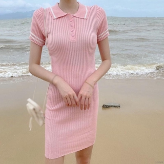 Đầm dệt kim eo cao thời trang dành cho nữ