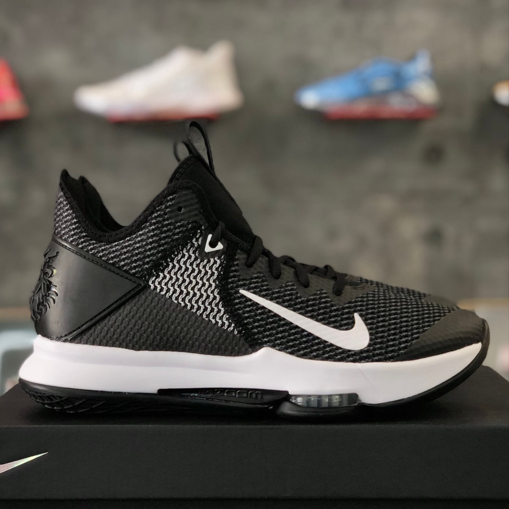 Giày chính hãng NIKE LEBRON WITNESS 4 'BLACK WHITE' - BV7427 001
