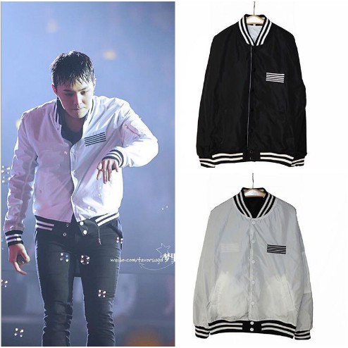 Áo khoác bomber 5 dòng kẻ MADE cosplay giống GDragon