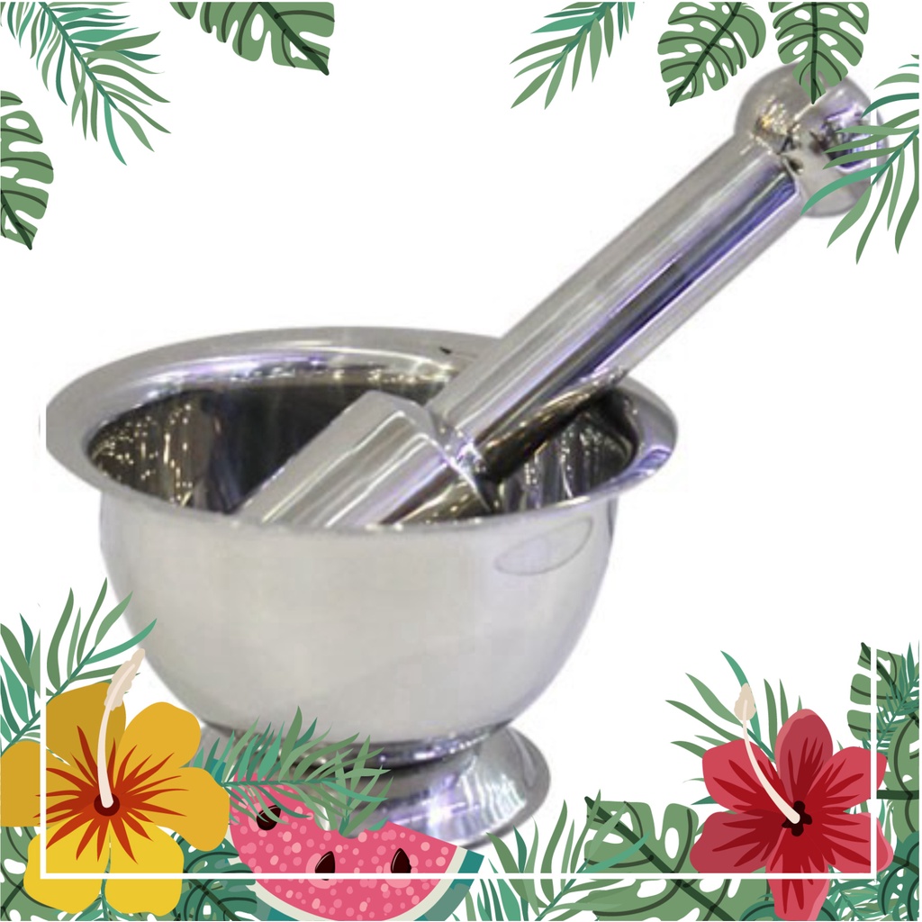 Bộ Cối Chày làm bằng inox 304 đường kính 17cm dùng để giã thức ăn, giã cua chống nấm mốc