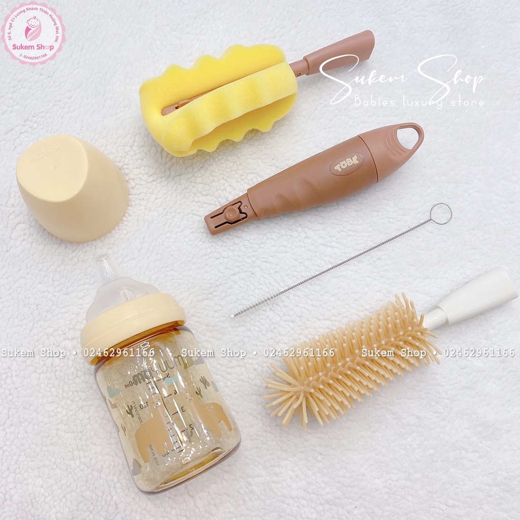Bộ Cọ Bình Sữa Silicone Tobé 5 Chi Tiết Thuận Tiện Cho Mẹ, Tiện lợi Cho Bé