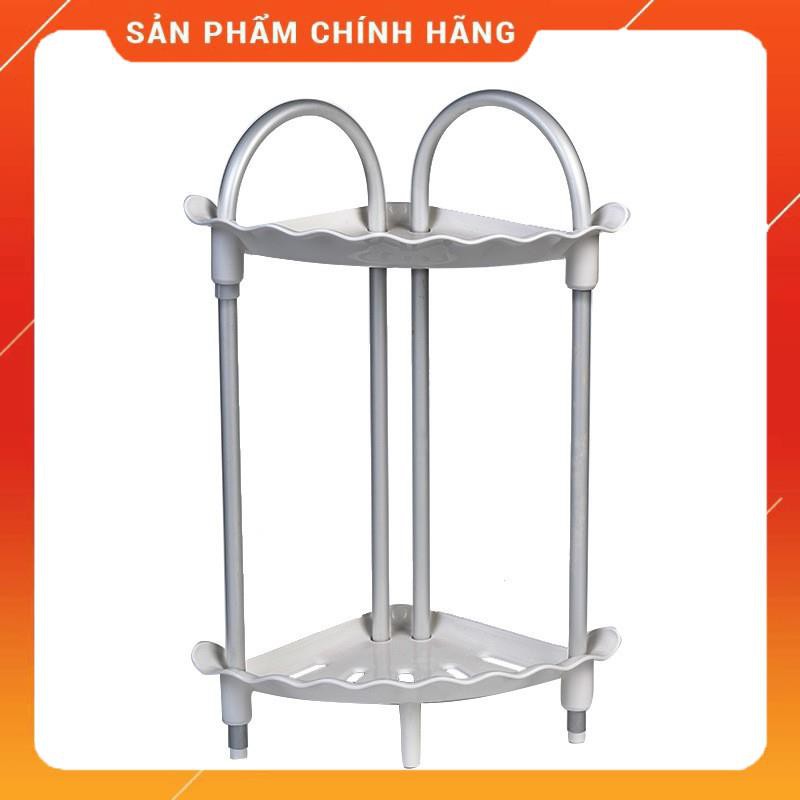 CHÍNH HÃNG -  Kệ để đồ nhà tắm 2 tầng 2411,kệ góc để xà bông dầu gội nhà tắm cao cấp