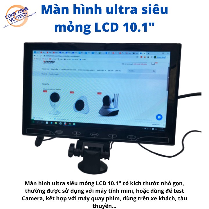 Màn Hình 10 Inch Siêu Mỏng Tiện Dụng – Màn Hình Test Camera, Màn Hình Xe Khách