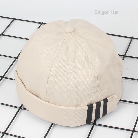 Mũ nồi tròn miki hat nam nữ  không vành sọc phong cách Hàn Quốc SAIGON HAT