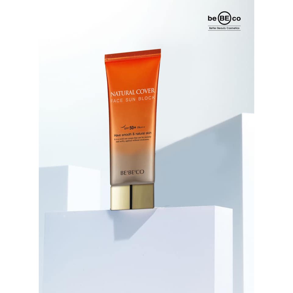 BEBECO Kem chống nắng nền trang điểm bảo vệ da SPF50 PA+++ NATURAL COVER FACE SUN BLOCK