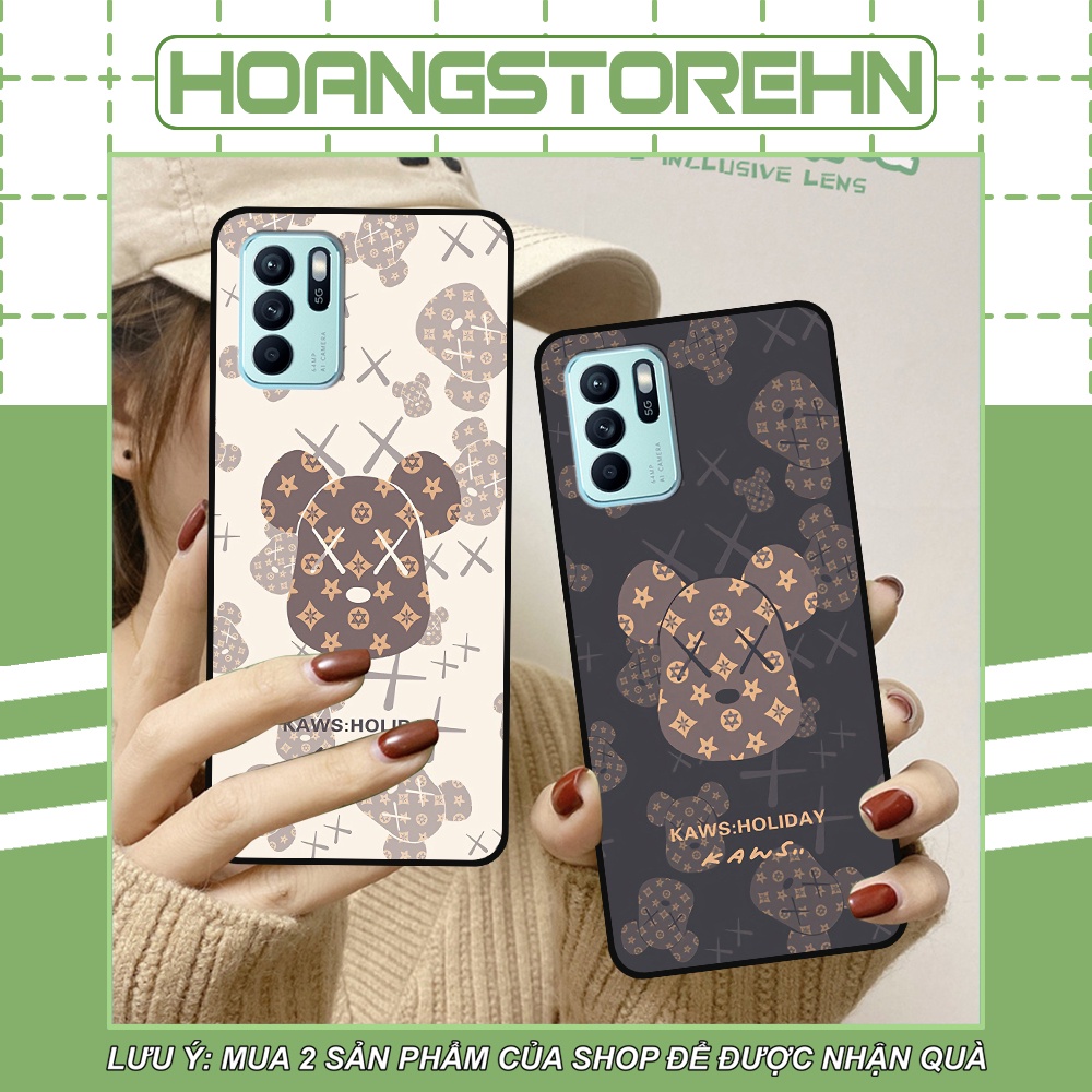 Ốp Oppo Reno6 / Reno6 Z 5G / Reno 6 Pro in hình họa tiết Mountain, Be@rbrick dễ thương (T13 - T18)