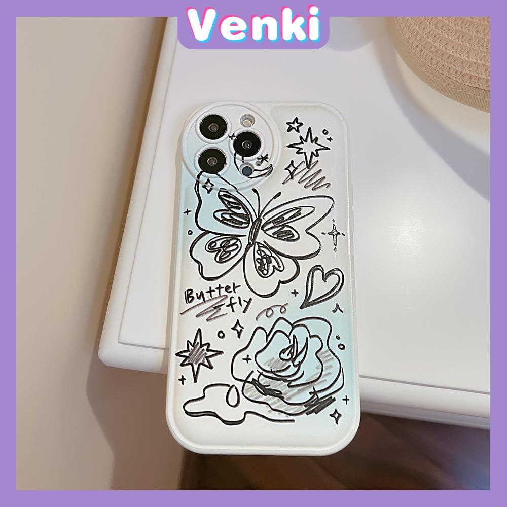 Ốp điện thoại TPU silicon họa tiết bướm túi khí thích hợp cho iPhone 11 Pro Max 13 Pro Max 12 Pro Max 7Plus xr XS Max