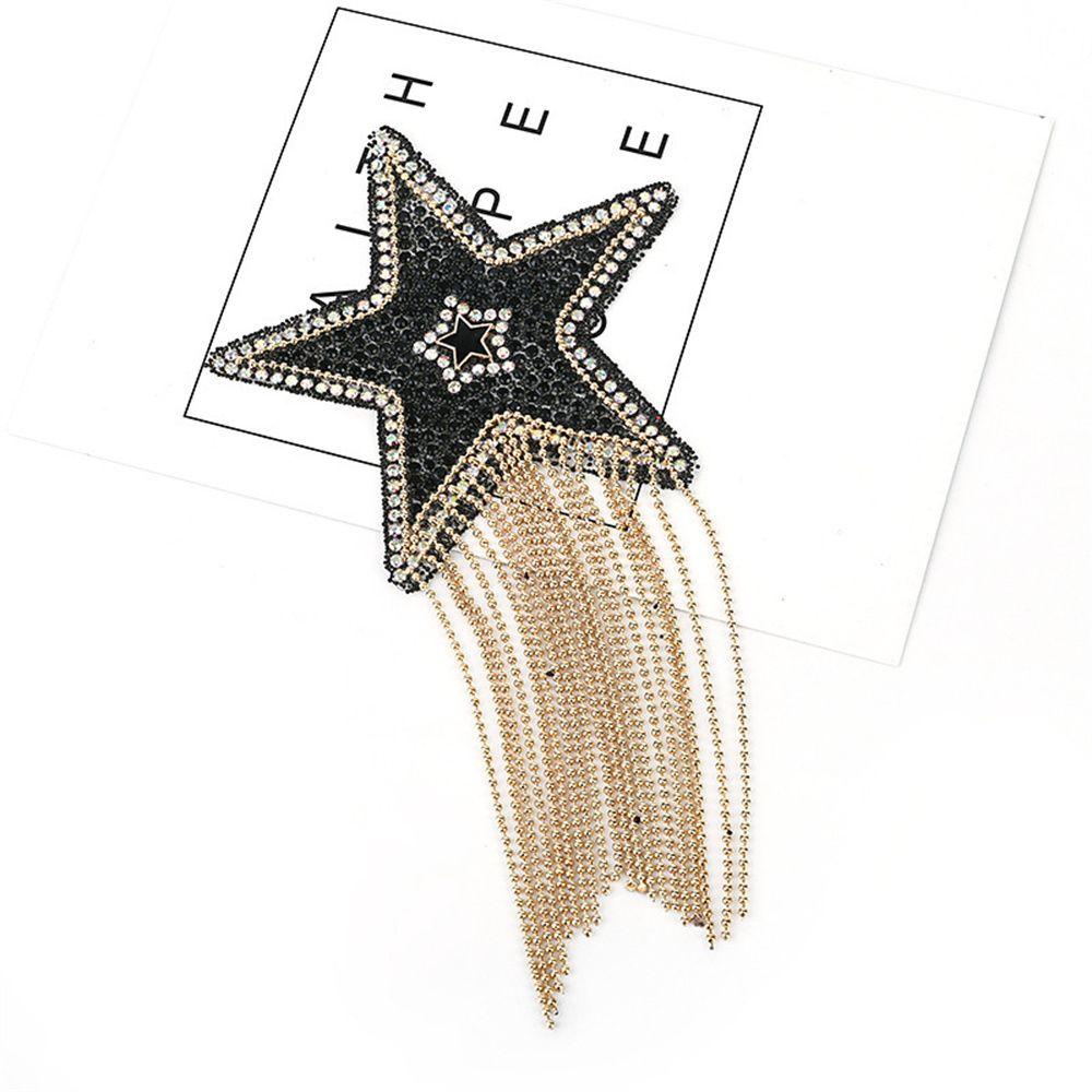 Sticker Ủi Thêu Hình Ngôi Sao Năm Cánh Đính Sequin Lấp Lánh|Phụ Kiện Trang Phục Lấp Lánh Xinh Xắn Chất Lượng