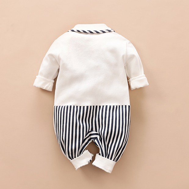 Bodysuit bé sơ sinh, áo sơ sinh cho bé từ 1 tháng đến 1 tuổi kiểu công tử chất liệu cotton 100% cao cấp  BD168