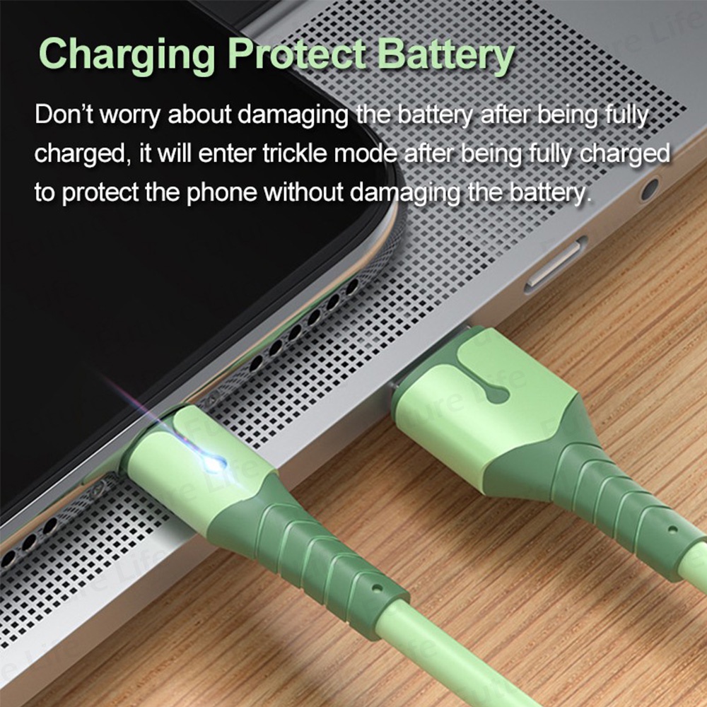 Dây Cáp Sạc Nhanh 5A Bằng Silicon Lỏng Cổng Micro USB Loại C  Chuyên Dụng