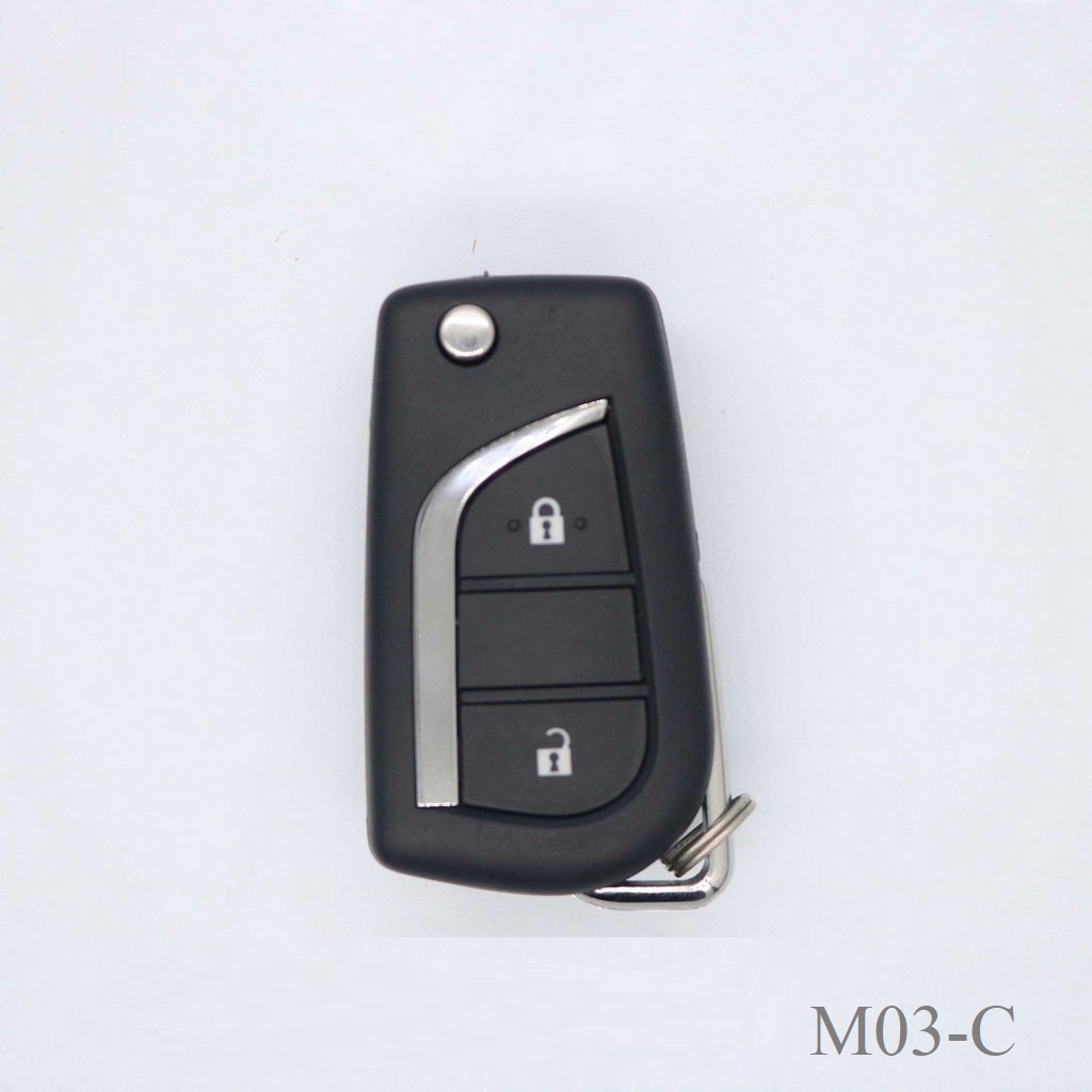 Vỏ ốp khoá xe hơi - Bọc chìa smartkey ô tô Toyota Hilux, Innova, Altis 2015~2018 khoá gập