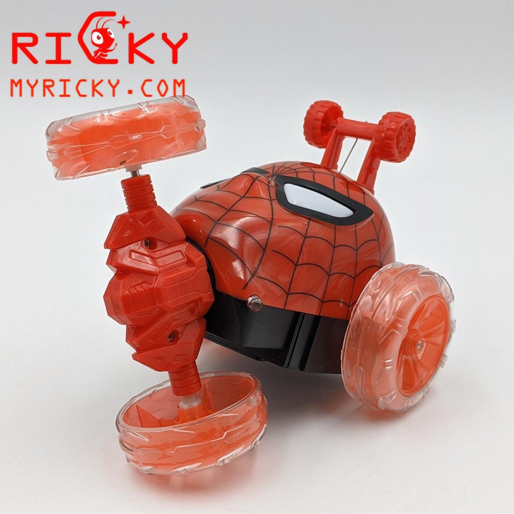 Xe điều khiển nhào lộn Spider Man ĐÈN + NHẠC