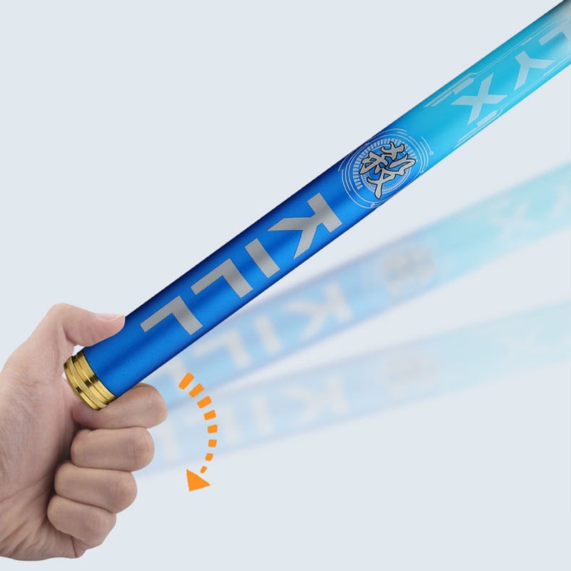 Cần câu đơn đài Ngọc Tiêu Kiếm 5H săn chép trắm trôi chất liệu carbon xoắn CD32