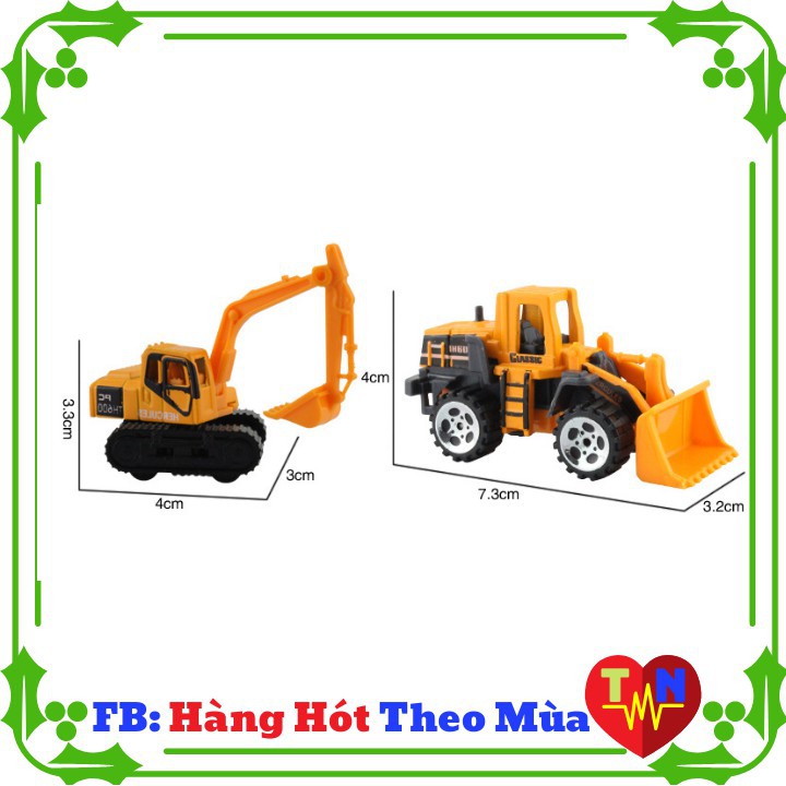 Bộ 6 xe sắt kết hợp nhựa (ảnh thật)