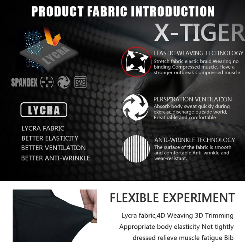 Quần Liền Thân Nam X-TIGER Có Quai Đeo Phong Cách Thể Thao Chuyên Dụng Cho Dân Chạy Xe Đạp