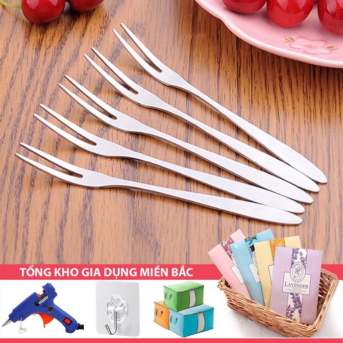 [Tổng Kho Sỉ] Dĩa Ăn Hoa Quả Trái Cây, Nĩa Ăn Bánh Gato Inox Gia Đình