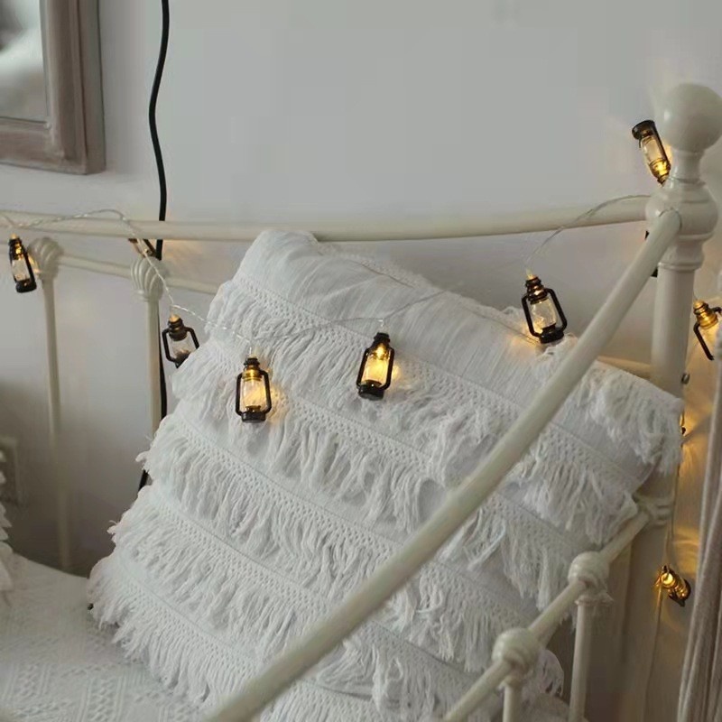 Dây Đèn LED 10 Bóng Hình Bông Hoa Trang Trí Bằng Pin