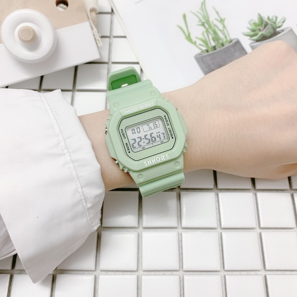 Đồng hồ thể thao Nữ SHHORS  Matcha Siêu V.I.P size 35mm  mặt số | BigBuy360 - bigbuy360.vn