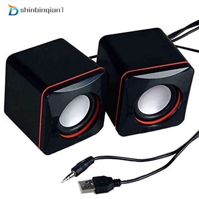 【🌴Trong kho 🌴】Loa có dây để bàn tích hợp đèn LED và cổng cắm sạc USB cho máy tính