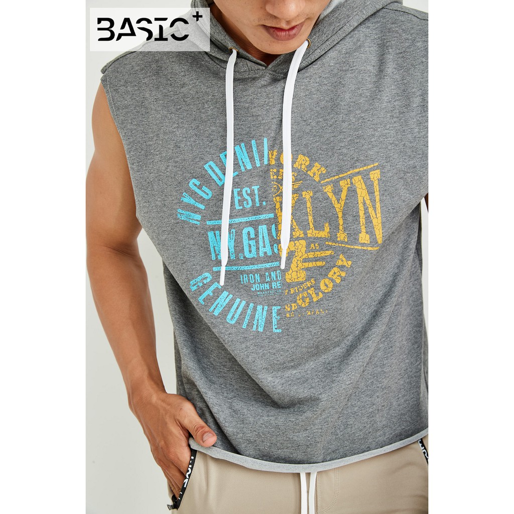 Áo tanktop hoodie brooklyn nam After All, in chữ cá tính - A03P-03