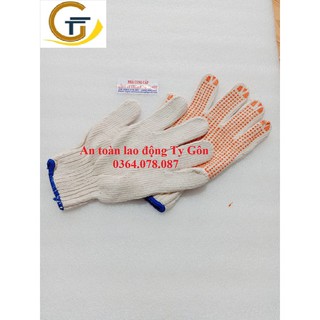 Găng tay len phủ hạt nhựa