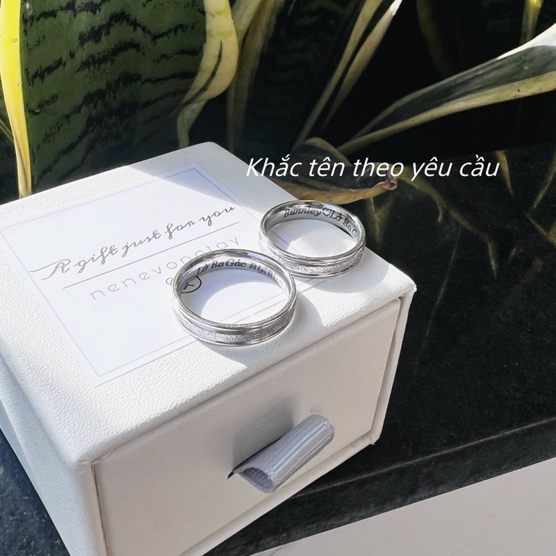 Nhẫn cặp đôi hạt đẹp  cầu cho nam nữ