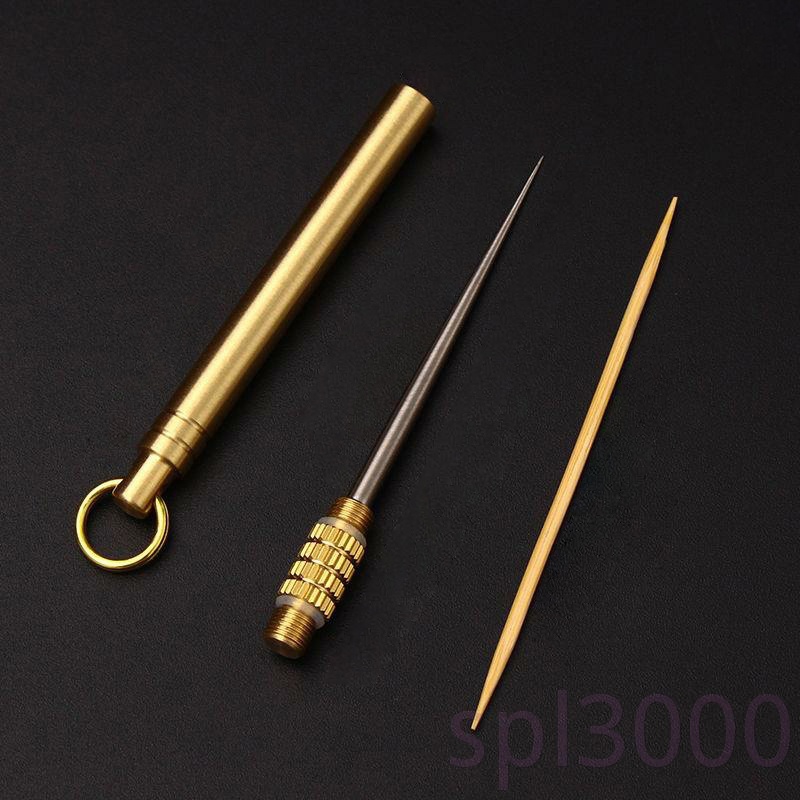 Hộp Đựng Tăm Xỉa Răng / Nĩa Ăn Trái Cây Bằng Kim Loại Kèm Giá Đỡ