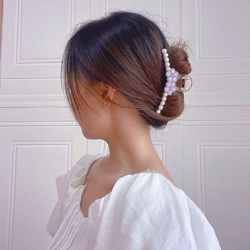 Kẹp Tóc Càng Cua Bằng Acrylic Phong Cách Hàn Quốc WMES15H