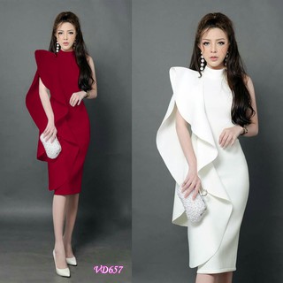 Đầm thiết kế - Đầm body cánh tiên cổ lọ