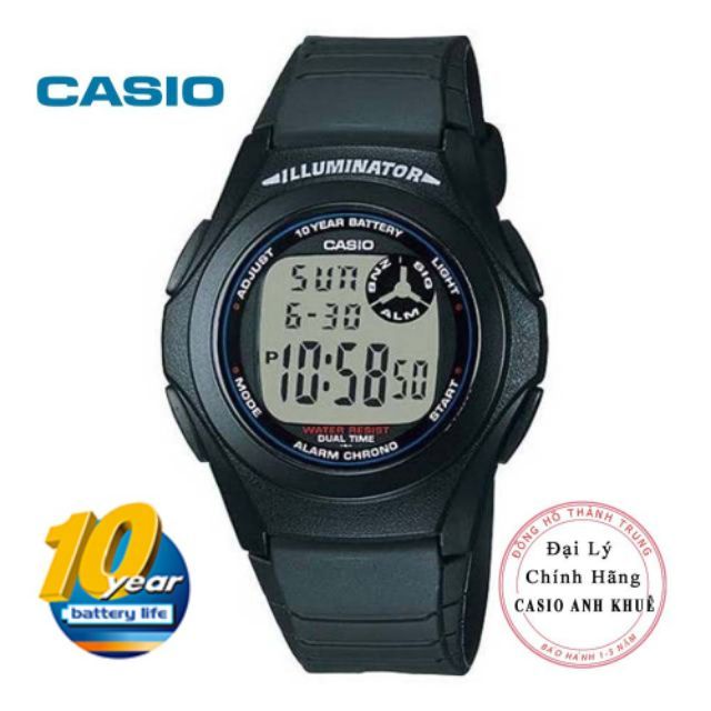 Đồng hồ nam Casio F-200W-1ADF dây nhựa
