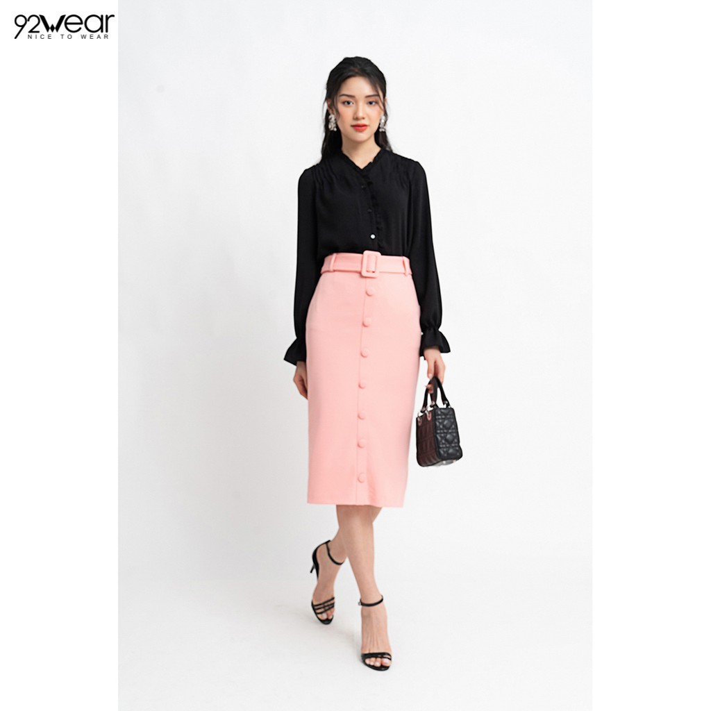 Chân váy midi công sở 92WEAR đủ size dáng dài quý phái JBW0655 | BigBuy360 - bigbuy360.vn
