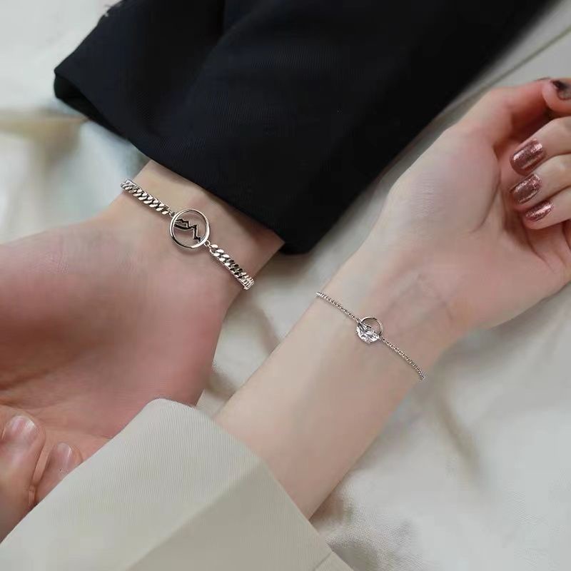 Vòng Tay Cặp Đôi Thượng Hải Màu Bạc