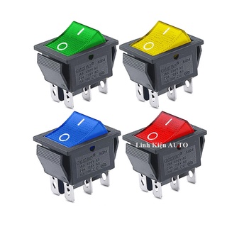Công tắc bập bênh kcd4 15a 150v 4 chân có đèn 2 chế độ