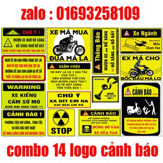 combo 14 logo cảnh báo, tem cảnh báo