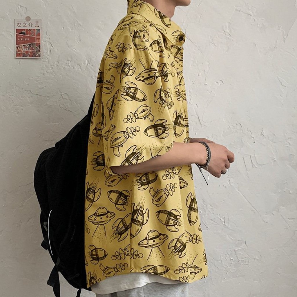 Áo sơ mi tay ngắn from rộng unisex nam nữ , sơ mi nam nữ vải voan lụa mịn mát free size 40kg - 70kg