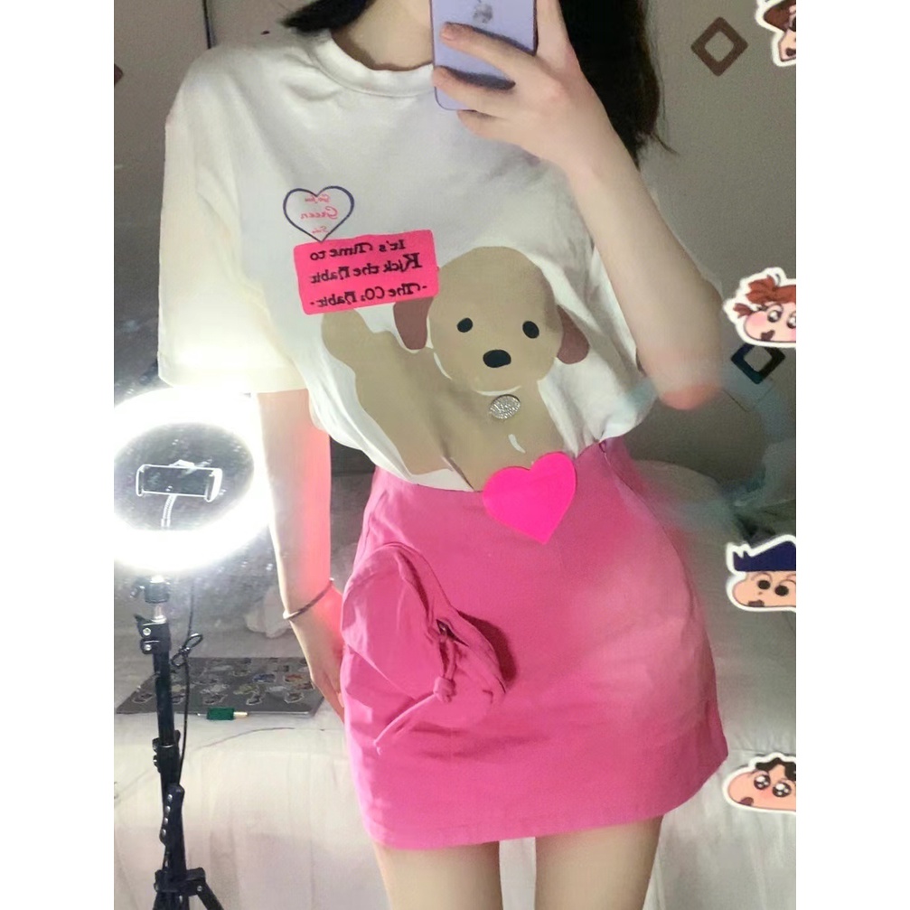 NRVP Áo Thun Cổ Tròn Oversize Thời Trang Hàn Quốc 2022 Cho Nữ