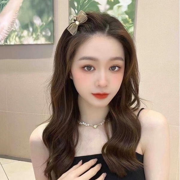 Kẹp tóc càng cua nơ nhỏ hai mặt đính đá ngọc, kẹp mái đính nơ dành cho nữ, kẹp tóc hàn quốc Mely t5-18