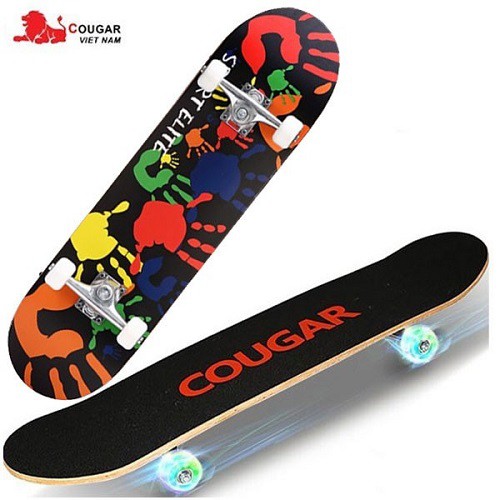 [Mã FASHIONMALLT4 giảm tới 30K đơn 150K] Ván trượt Skateboard bằng gỗ Cougar MH3108