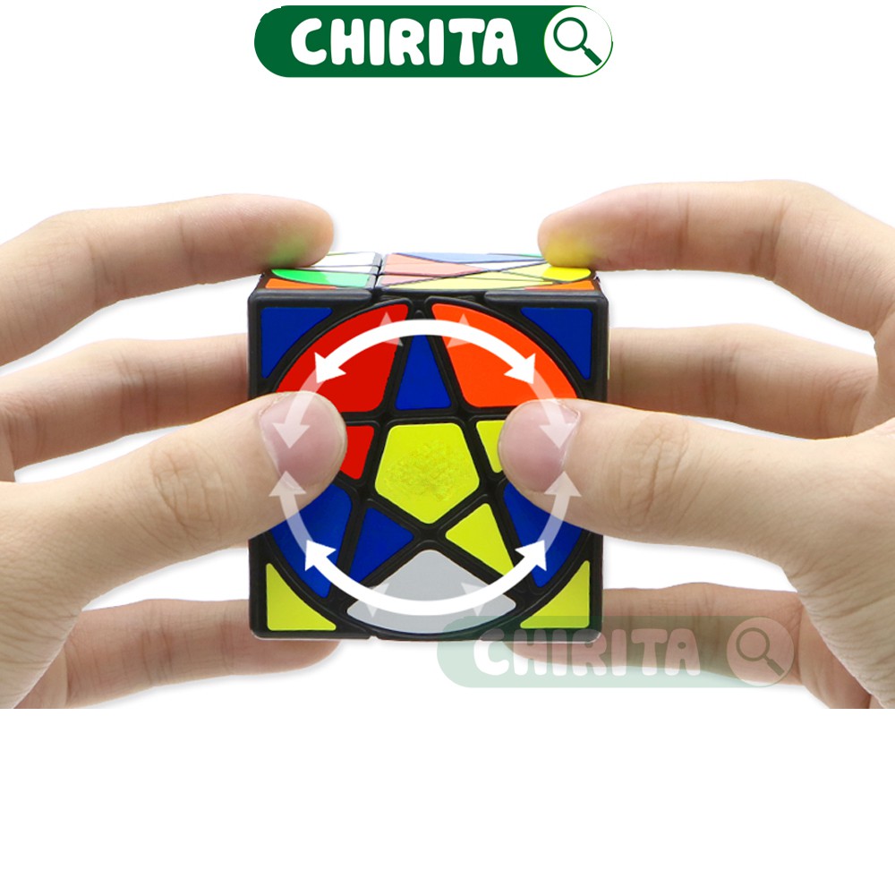 Rubik Biến Thể Ngôi Sao Năm Cánh VIỀN ĐEN - Khối Rubik Xoay Trơn Mượt, Đồ Chơi Trẻ Em CHIRITA (Shop có bán rubik 3x3,..)