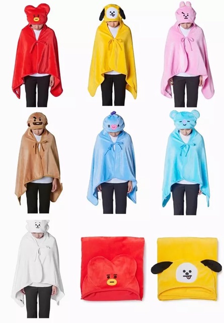 Khăn choàng kèm mũ đội BT21