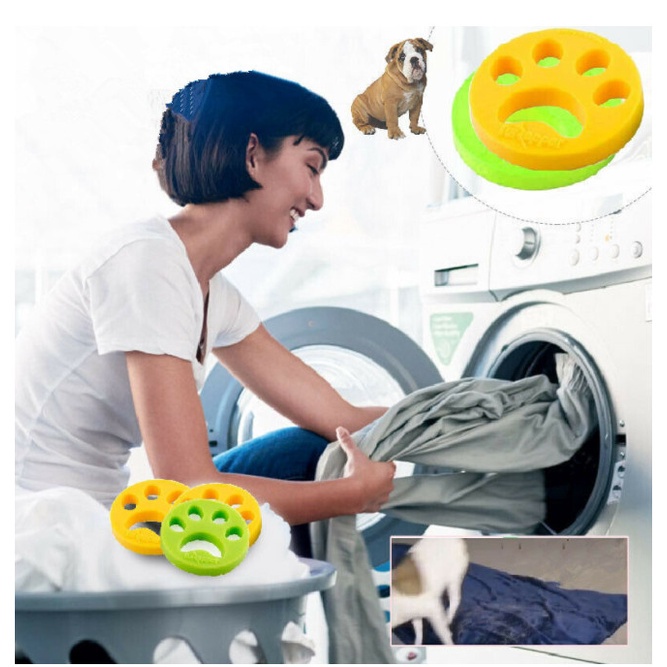 Miếng dính bụi quần áo, chăn màn chất liệu silicon - Dụng cụ lọc chỉ thừa, lông tóc khi giặt máy (MDB03)