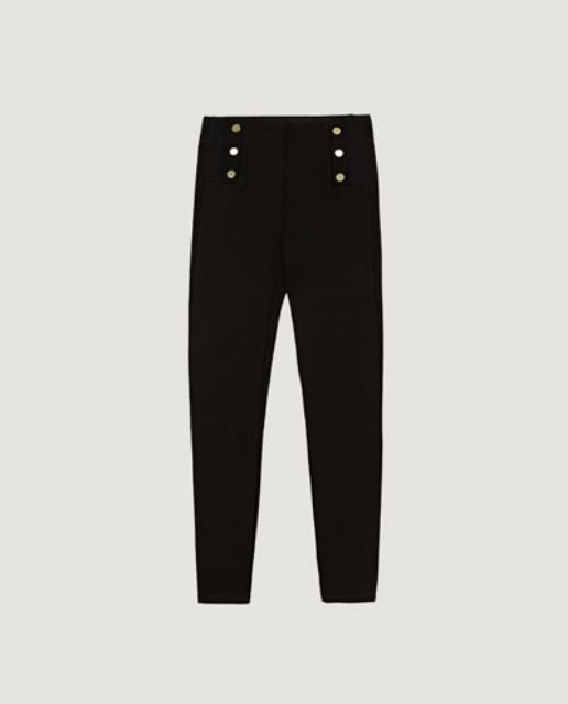 Quần legging nữ ZA RA LEGGINGS WITH GOLD APPLIQUÉ