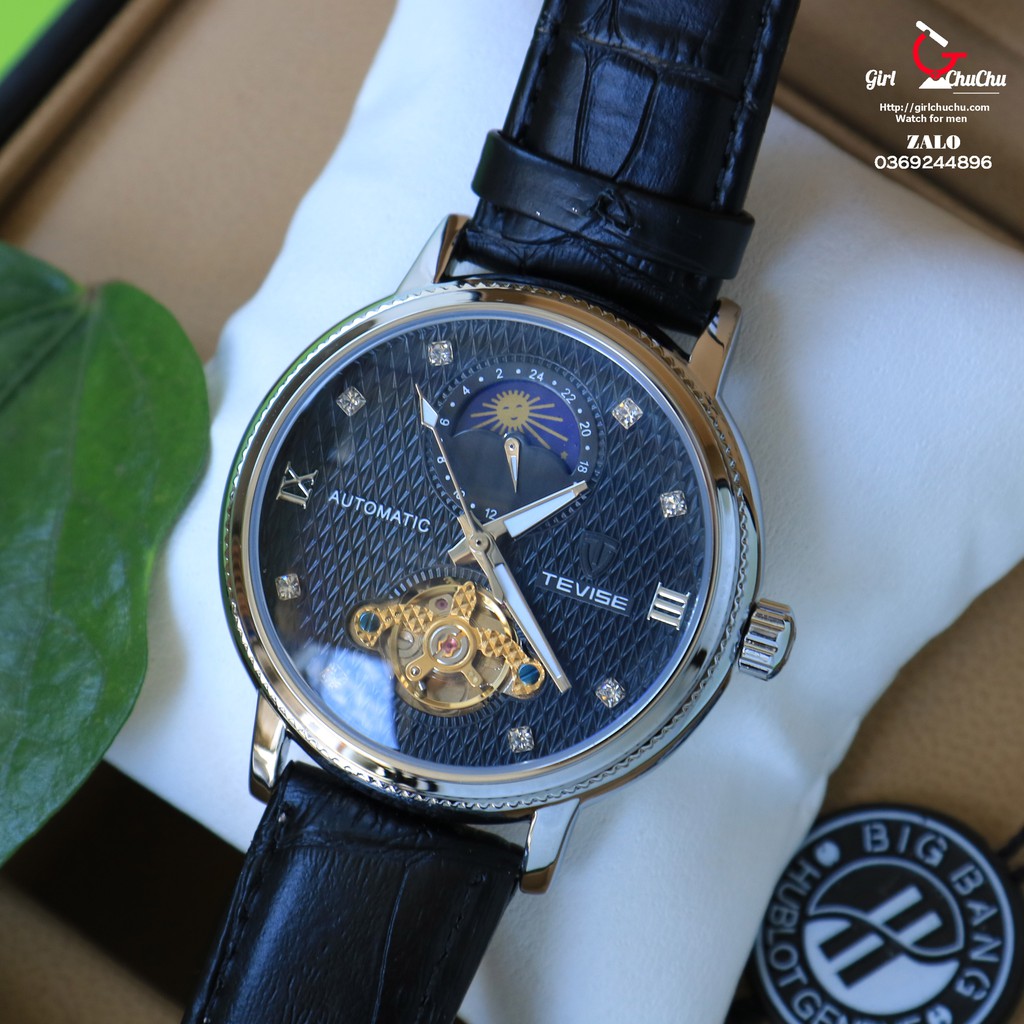 Đồng hồ nam Tevise cơ lộ máy với kiểu dáng trẻ trung sang trọng, máy cơ tự động không dùng pin, NaiWatch