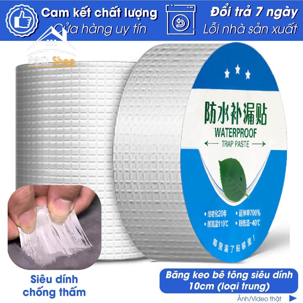 [RẺ VÔ ĐỊCH] Băng keo bê tông siêu dính loại 10cm