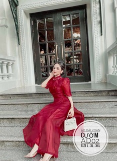 Bigsize Áo dài voan cườm AD02