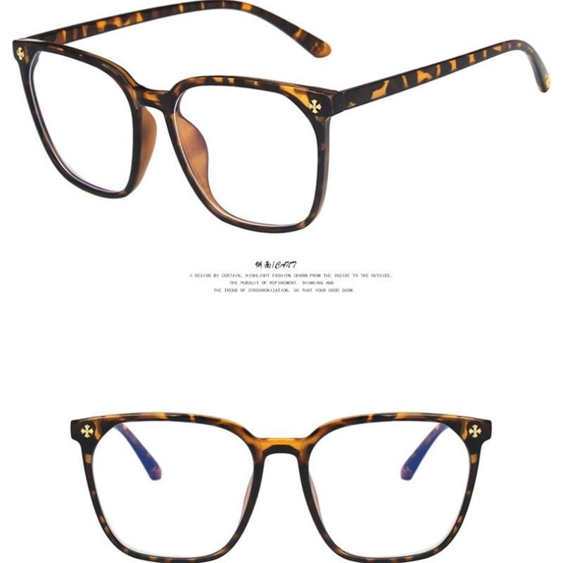 (KIQI-FASHION) COD Kính Gọng Vuông Trong Suốt Siêu Nhẹ Chống Ánh Sáng Xanh Trang Hàn Quốc Cho Nam Nữ