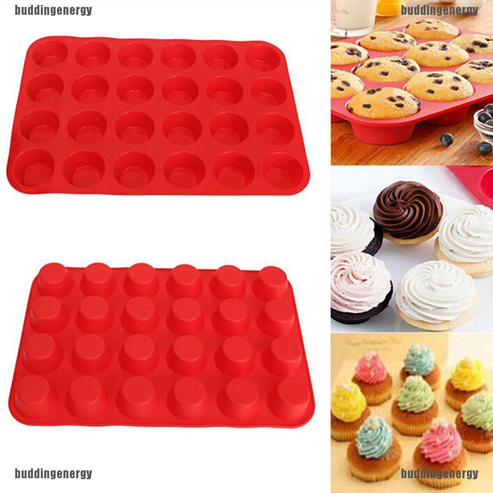 Khuôn silicon 24 Ngăn Làm Bánh cupcake mini Dễ Thương