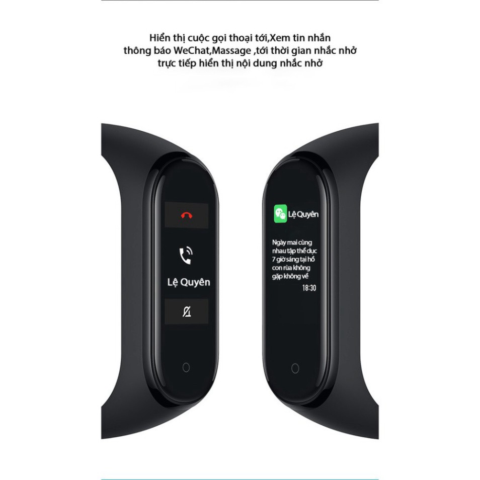GIÁ KHUYẾN MÃI XiaoMi MiBand 4 đồng hồ thông minh band AI Màng hình 7 sắc Đo nhịp tim đo huyết bước chân app tập thể dục